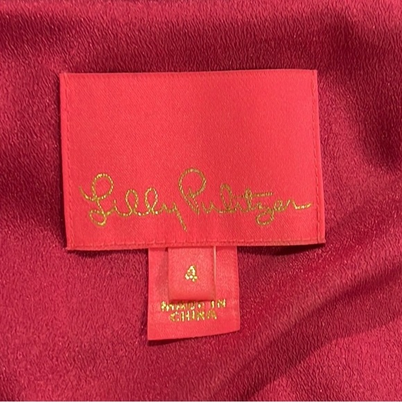 Lilly Pulitzer jessamie long sleeve mulberry mini dress size 4 - Picture 10 of 13